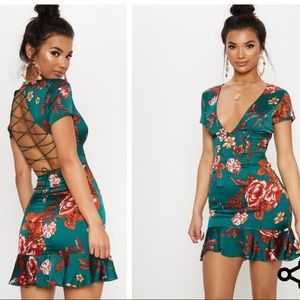 PrettyLittleThing Emerald Green Mini Dress